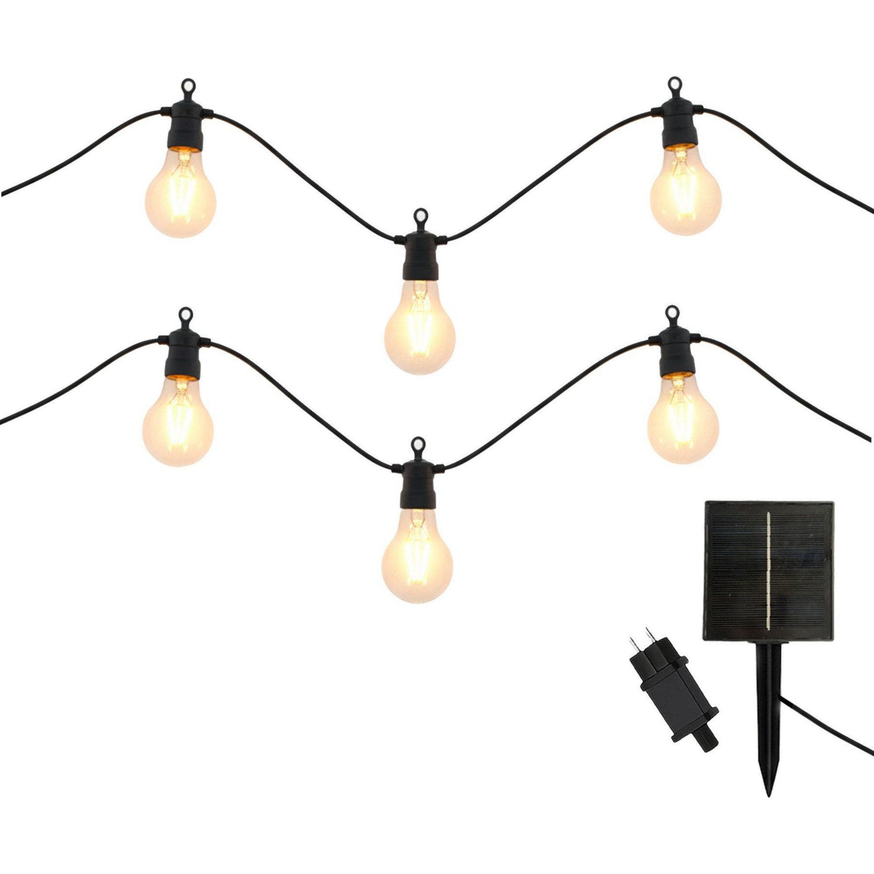 Guirlande lumineuse extérieur LUMISKY 2 Guirlandes solaires PARTY CLEAR HYBRID
