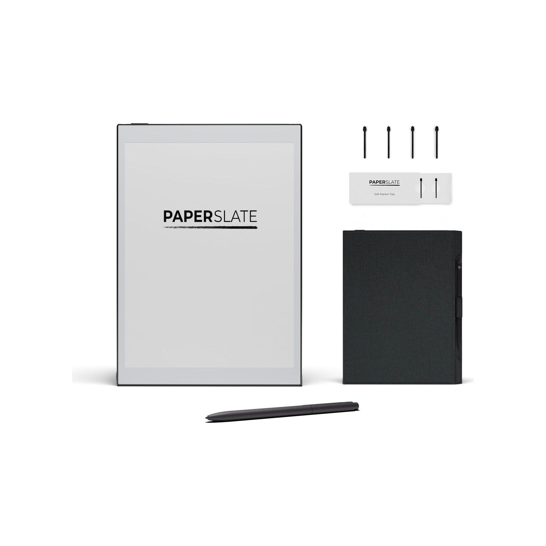 Bloc-notes numérique PAPERSLATE Pack + Couverture Grise + 4 Mines