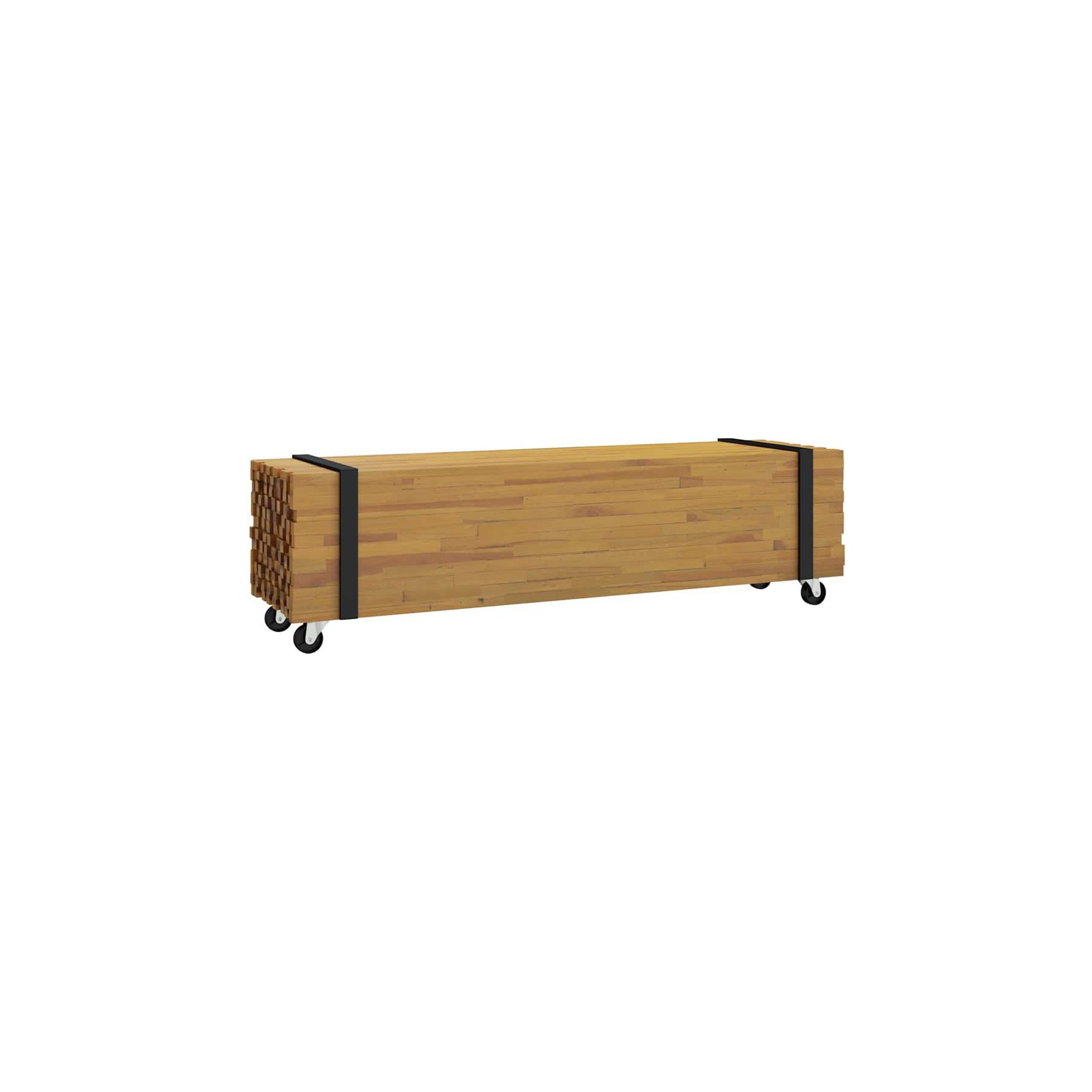 Meuble TV HELLOSHOP26 Meuble TV rectangulaire moderne avec rou