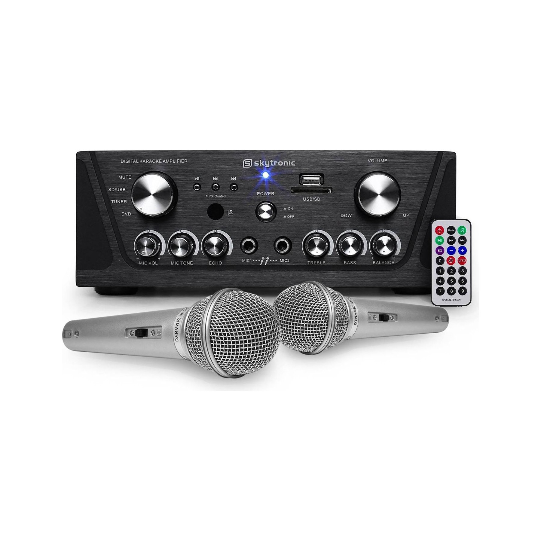 Karaoké NONAME Ampli karaoké USB/SD/FM 160W+2Micro