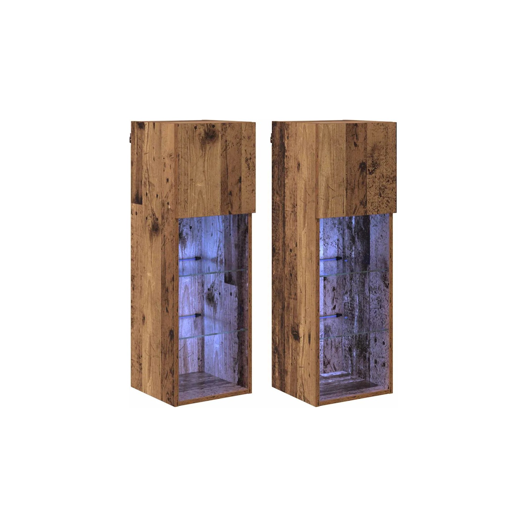 Meuble TV HELLOSHOP26 Lot de 2 meubles TV muraux design modern