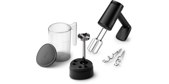 Batteur PHILIPS HR3781/10 batteur électrique Série 5000 2-en-1 noir, écran LED, 500W