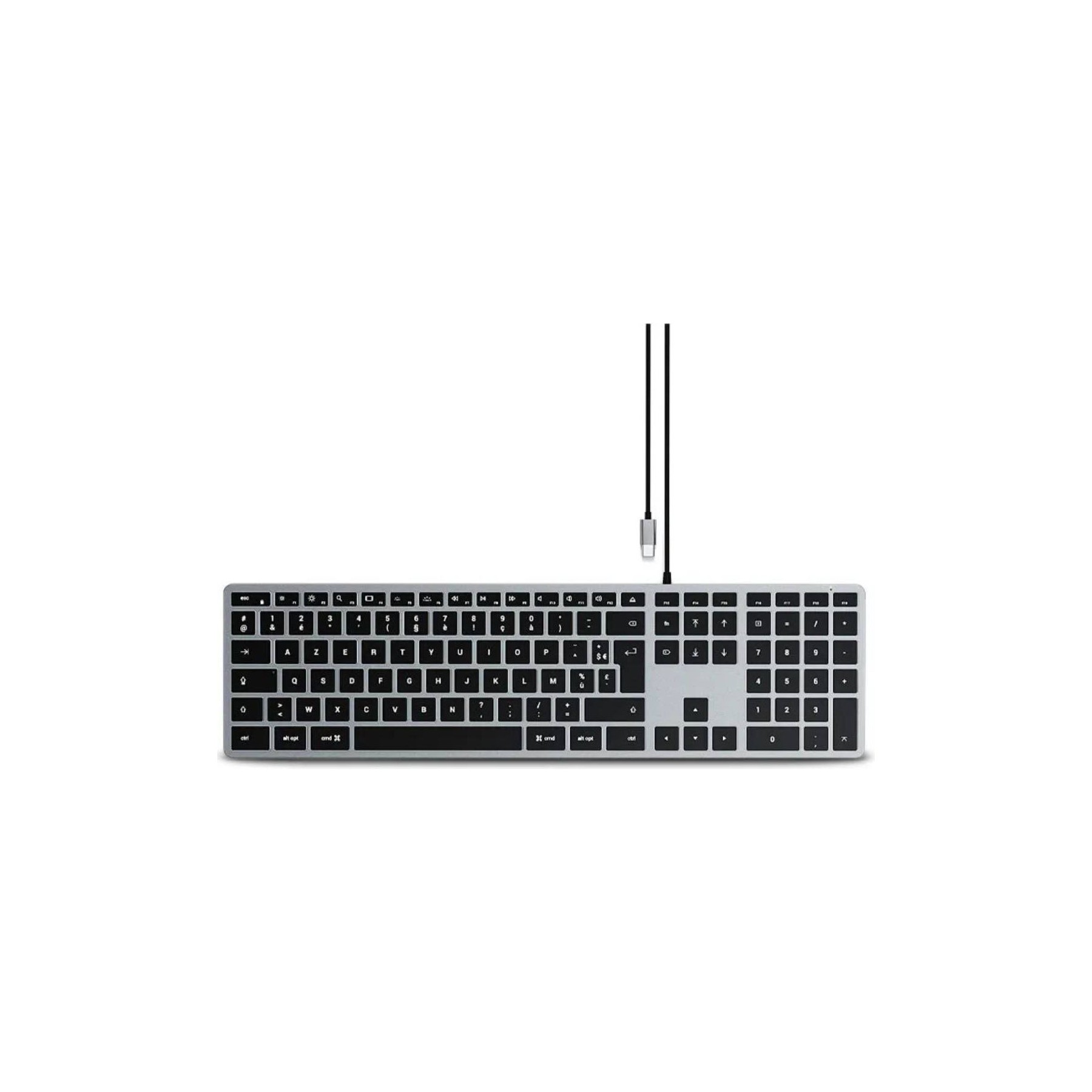 Clavier sans fil SATECHI Slim W3 Filaire Rétroéclairé AZERTY
