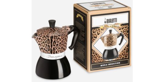 Cafetière italienne BIALETTI Moka Induction 4 cups D&G Leopard