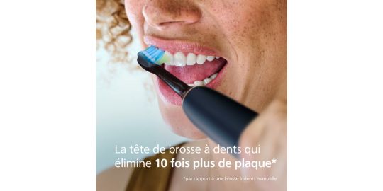 Brossette dentaire PHILIPS Sonicare lot de 4+1 - HX9045/88  black Premium Plaque Defence C3