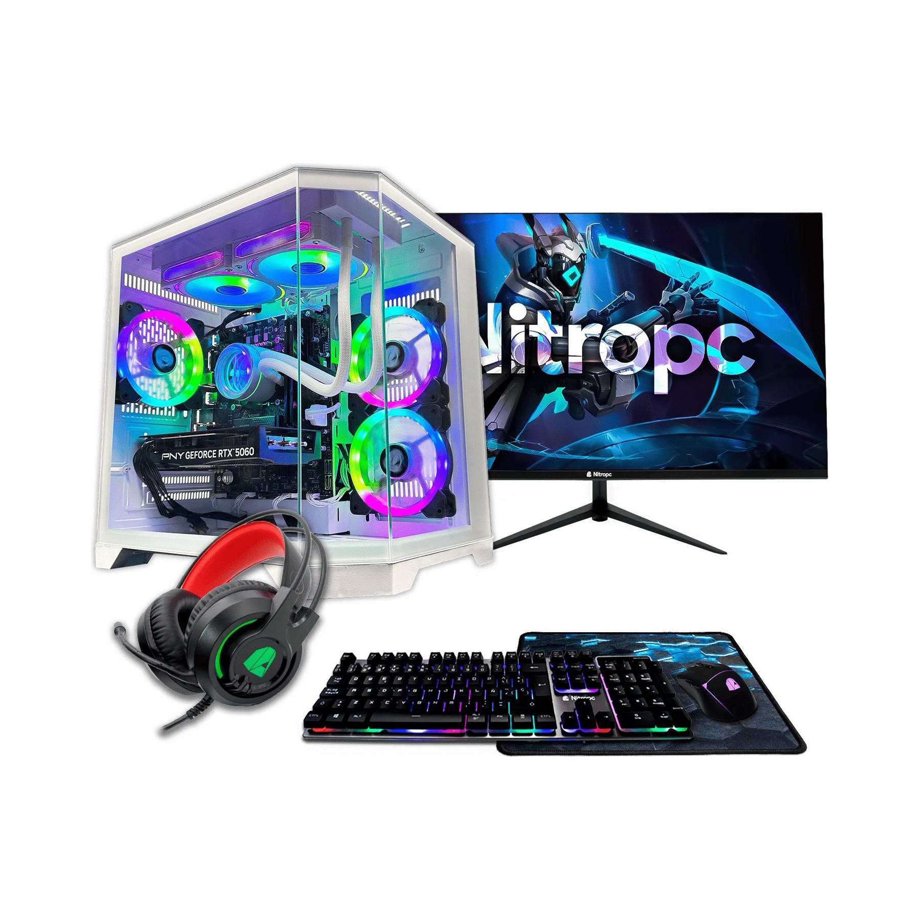 PC Gamer NITROPC P.Avancé R7 5800X RX9060XT 16Go 1To W11P