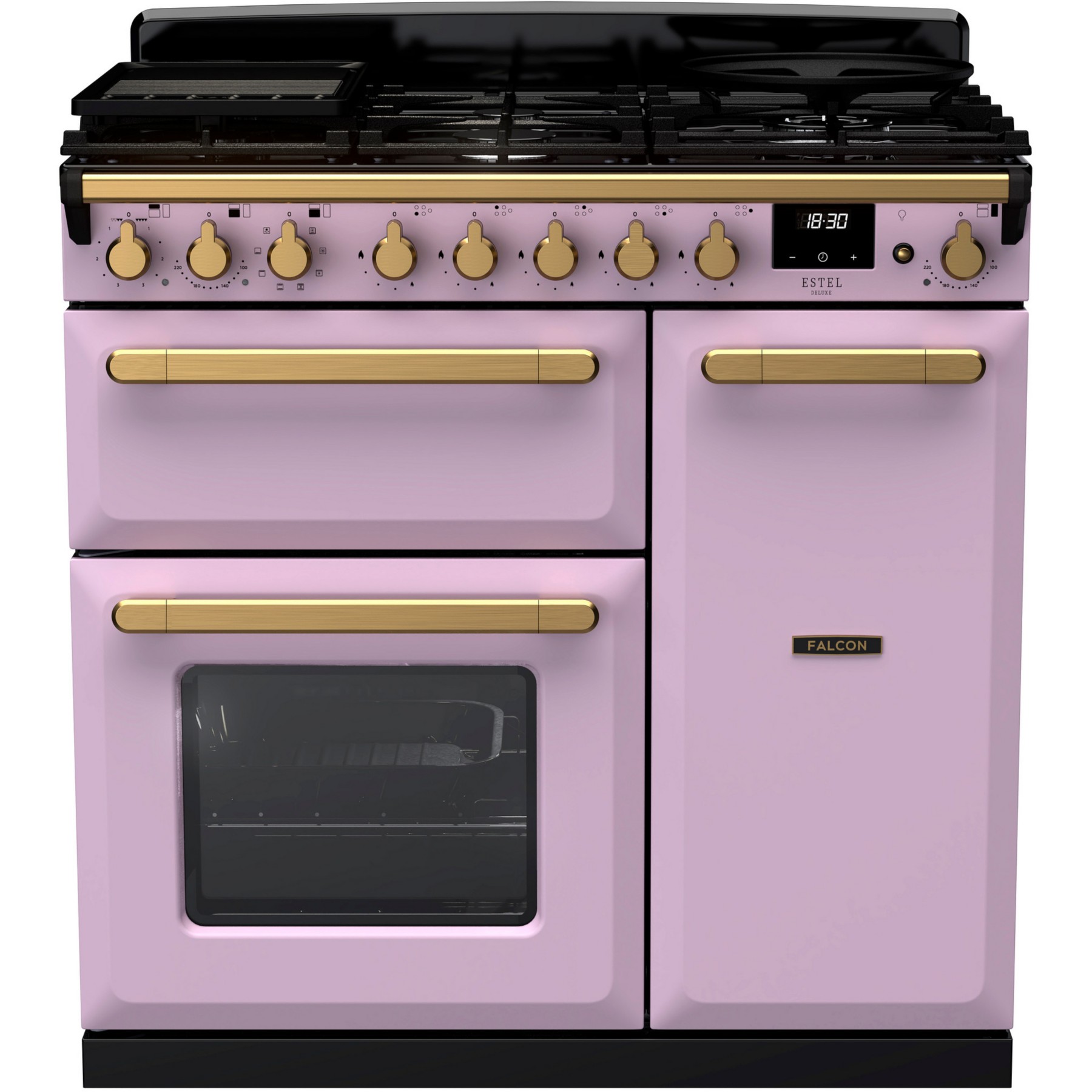 Piano de cuisson gaz FALCON ESTEL DELUXE TAB GAZ 90 CM PARME LAITON
