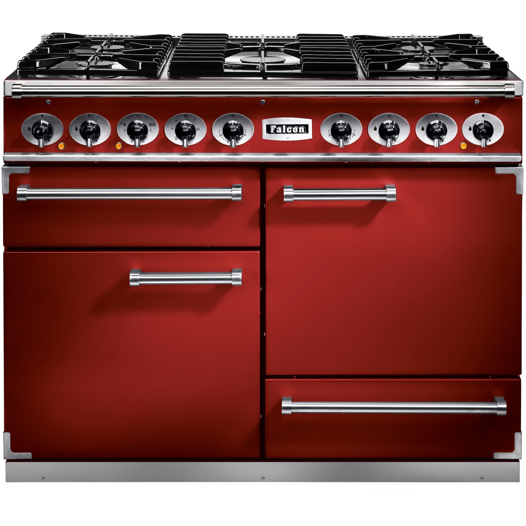 Piano de cuisson gaz FALCON Semi Pro DELUXE 110 ROUGE CERISE NICKEL