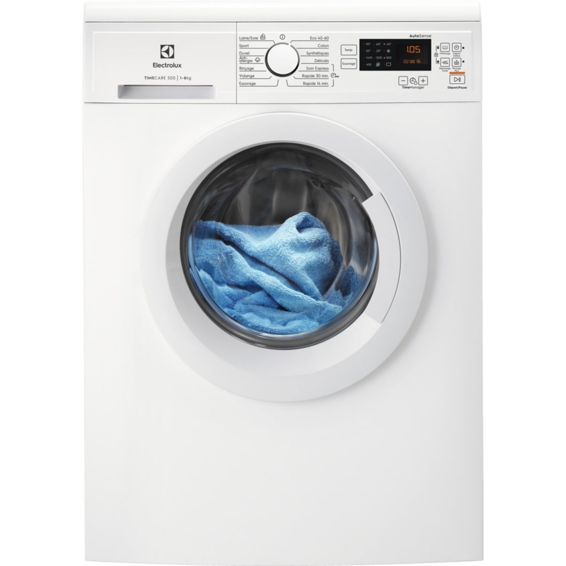 Lave linge hublot ELECTROLUX EW2F6812AA - 8 kg - 1400 tr/min - Classe A - Moteur induction