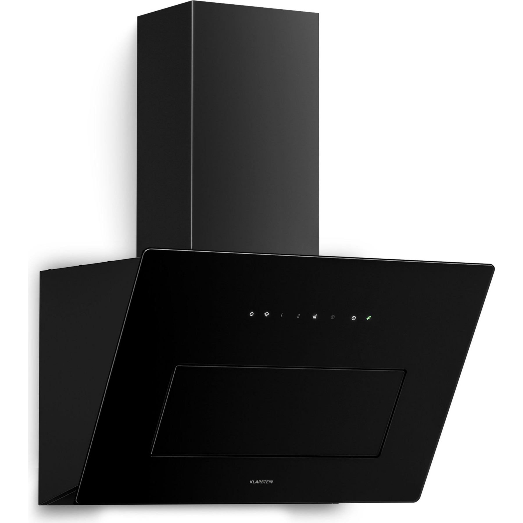 Hotte décorative murale inclinée KLARSTEIN SleekAir élégante 720 m³/h 60 cm Noir