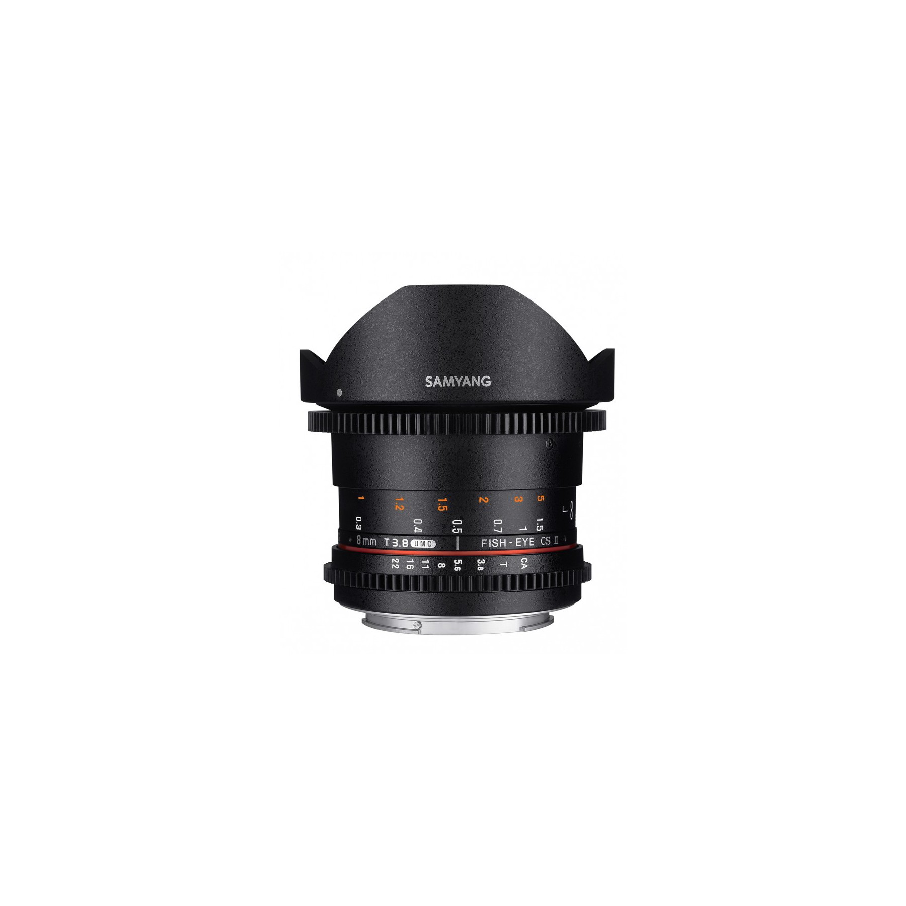 Objectif pour Reflex SAMYANG 8mm T3.8 Fisheye CS II VDSLR II Canon