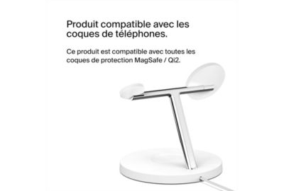 Adaptateur de voyage BELKIN Qi2 Blanc 3 en 1