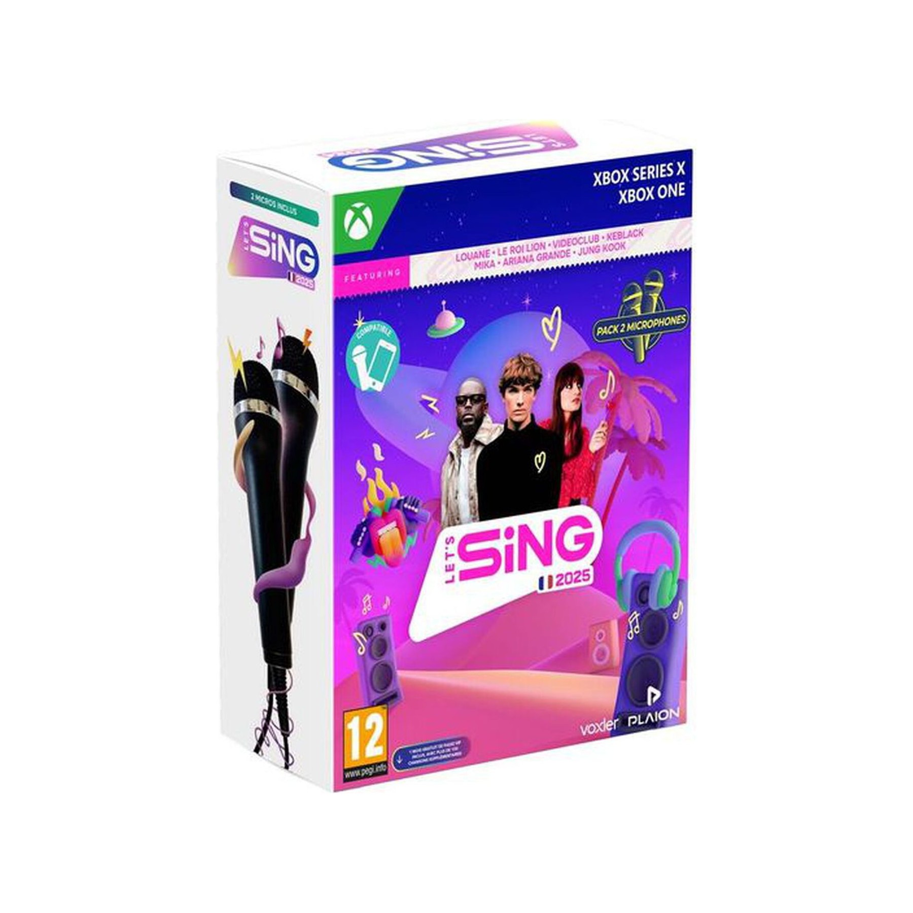 Jeu Xbox X PLAION Let's Sing 2025 + 2 Micros