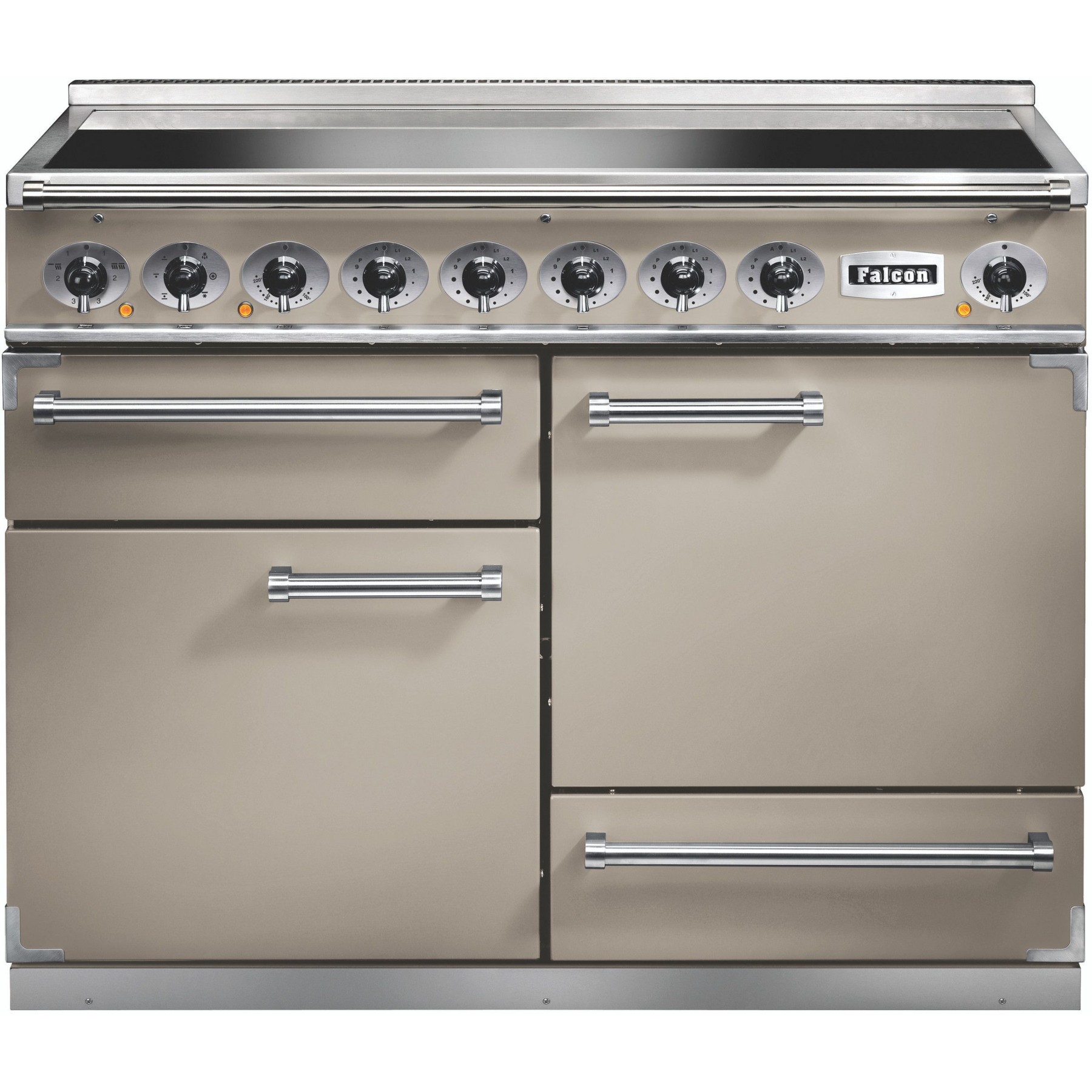 Piano de cuisson induction FALCON Semi Pro DELUXE 110 FAUVE NICKEL BROSSÉ