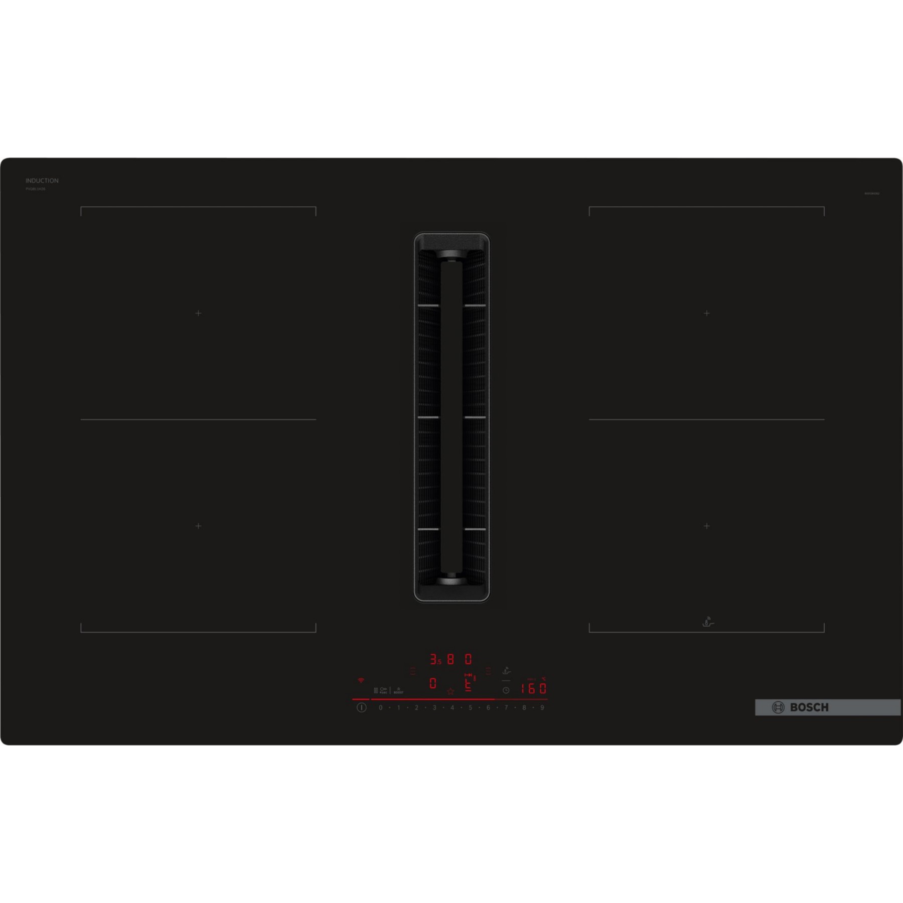 Plaque induction aspirante BOSCH PVQ811H26E, Série 6, PerfectFry Plus Sensor