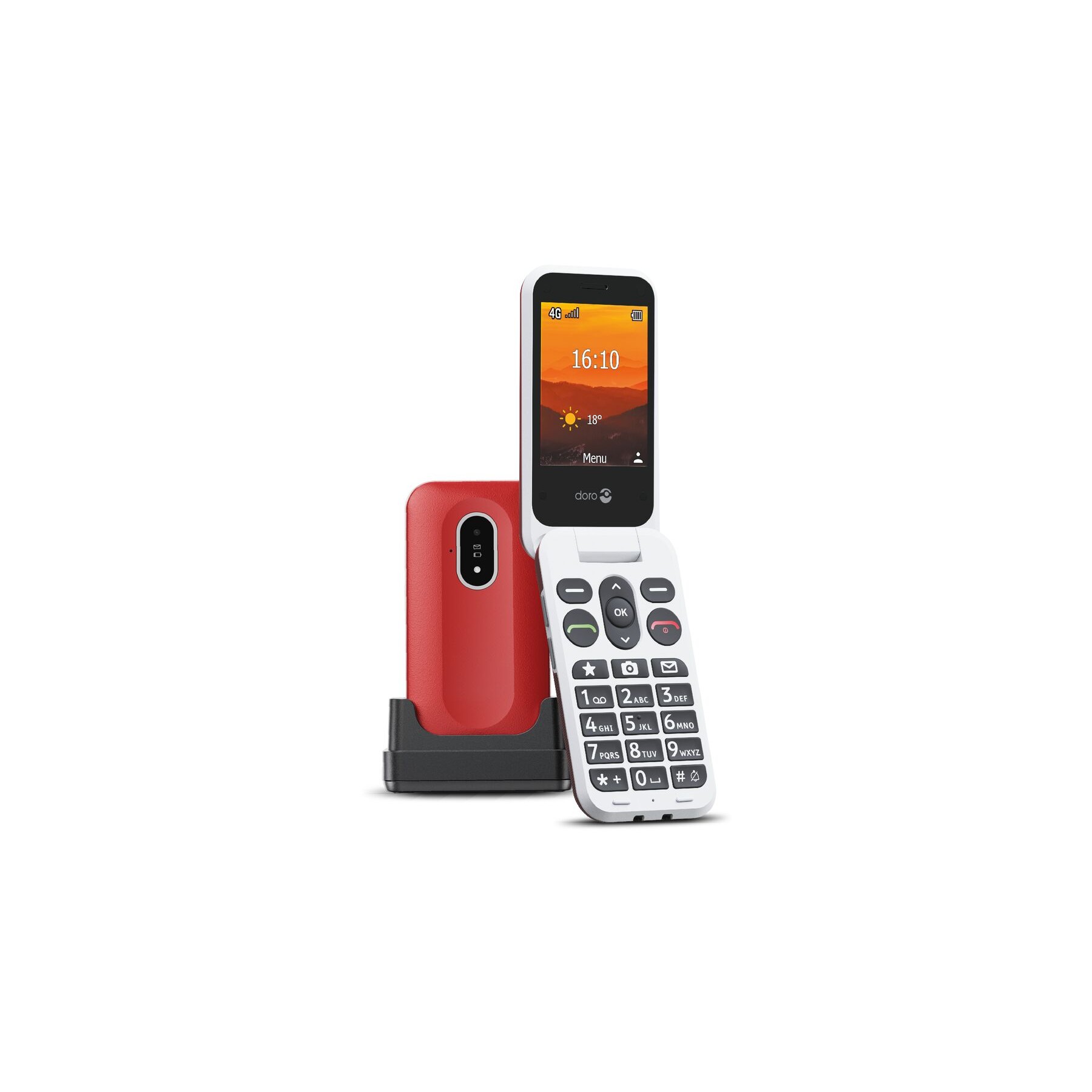 Téléphone portable DORO Leva L20 Rouge/Blanc