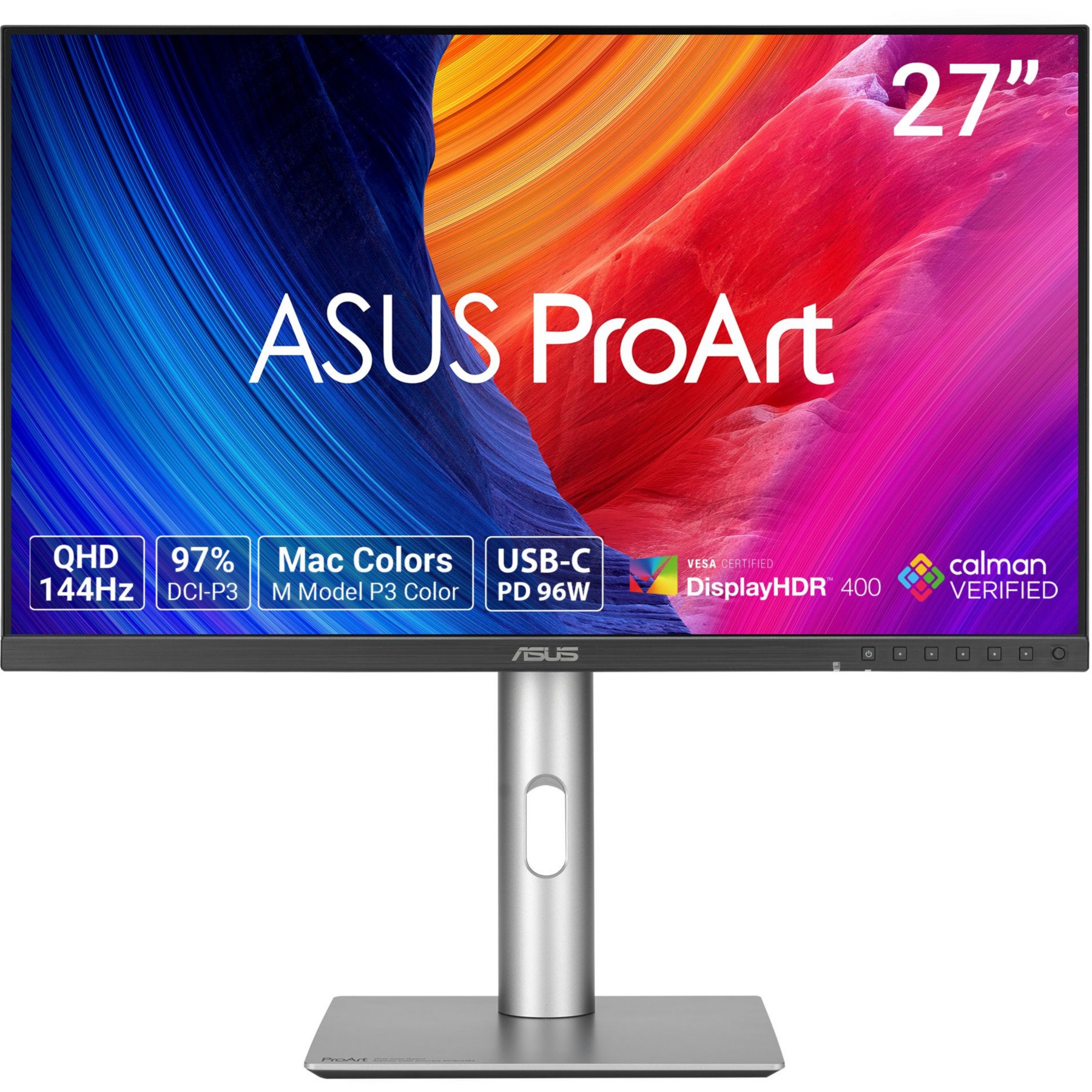 Ecran ASUS ProArt PA278CGRV 27" IPS QHD 144 Hz HDR HDMI 2.1 + USB-C 96W