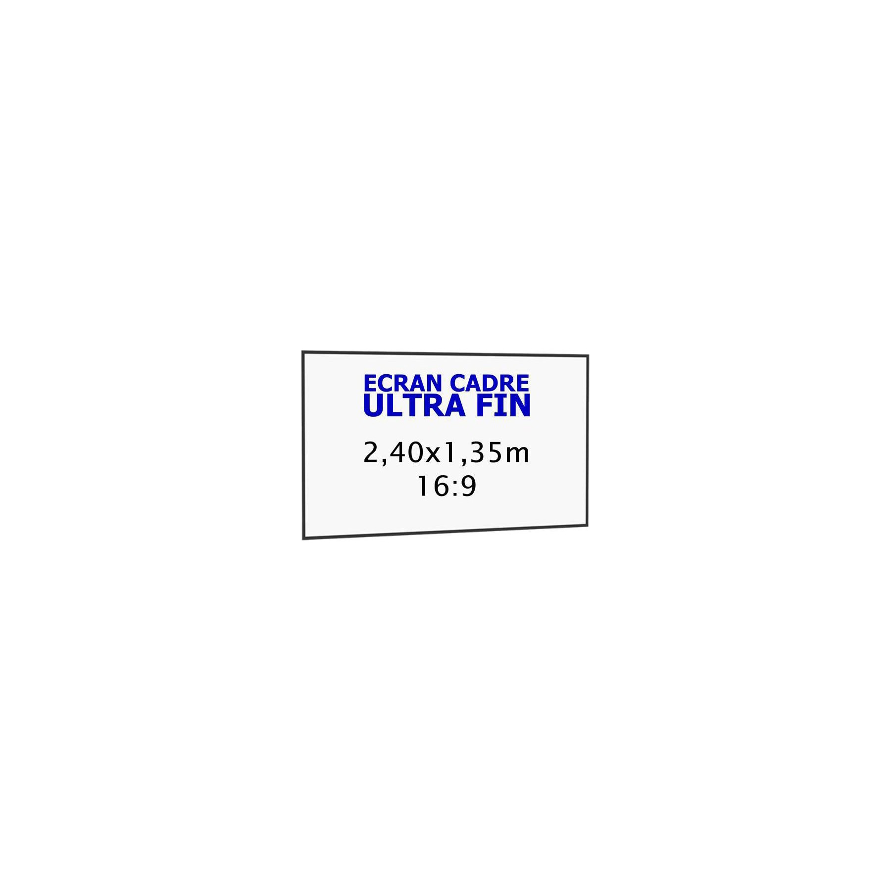 Ecran de projection KIMEX cadre ultra-fin 2,40 x 1,35 m, 16:9