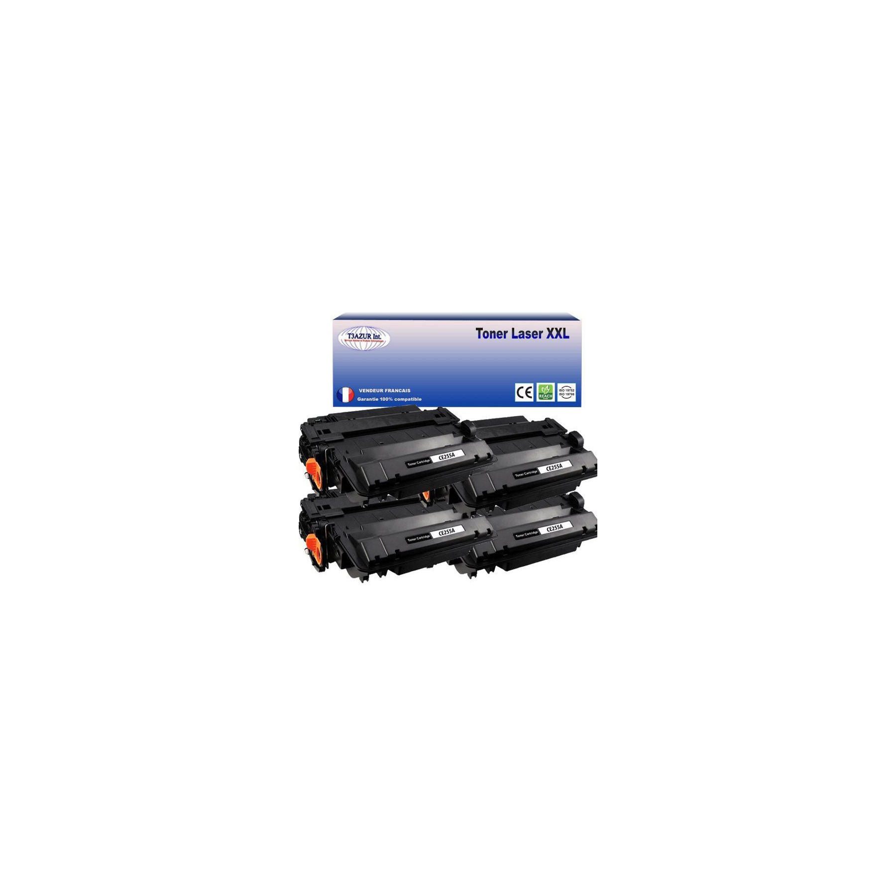 Toner T3AZUR remplace HP CE255A Noir- 6 000p