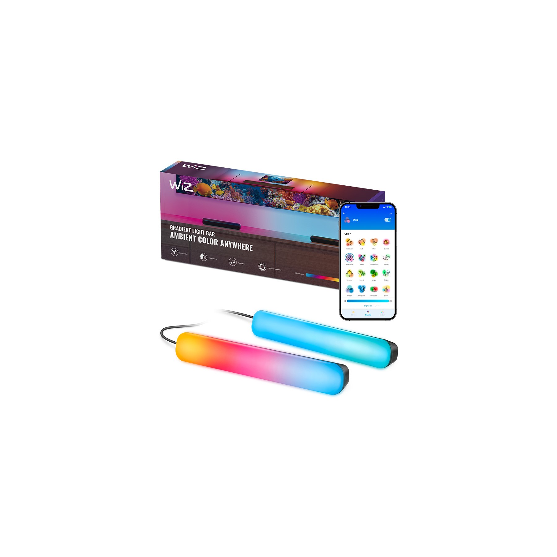 Lampe connectée WIZ Barre lumineuse Couleur x2