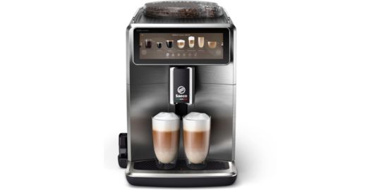 Expresso Broyeur SAECO SM8889 Cafetière à grain Xelsis Supréma en métal, connectée, avec carafe à lait