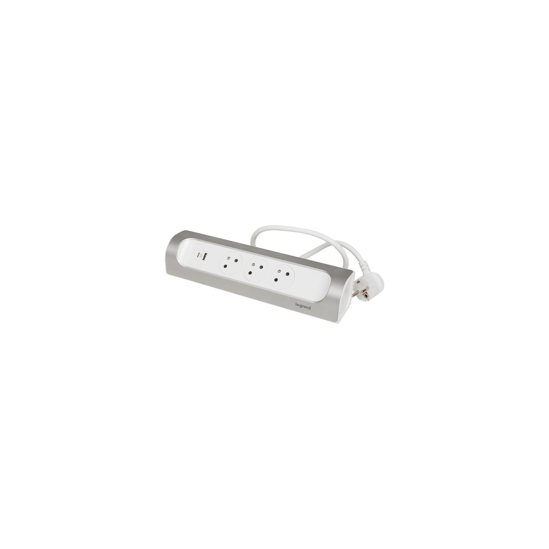 Multiprise LEGRAND FB 3X2P+T CORNER ANGLE USB A+C 1M BLANC