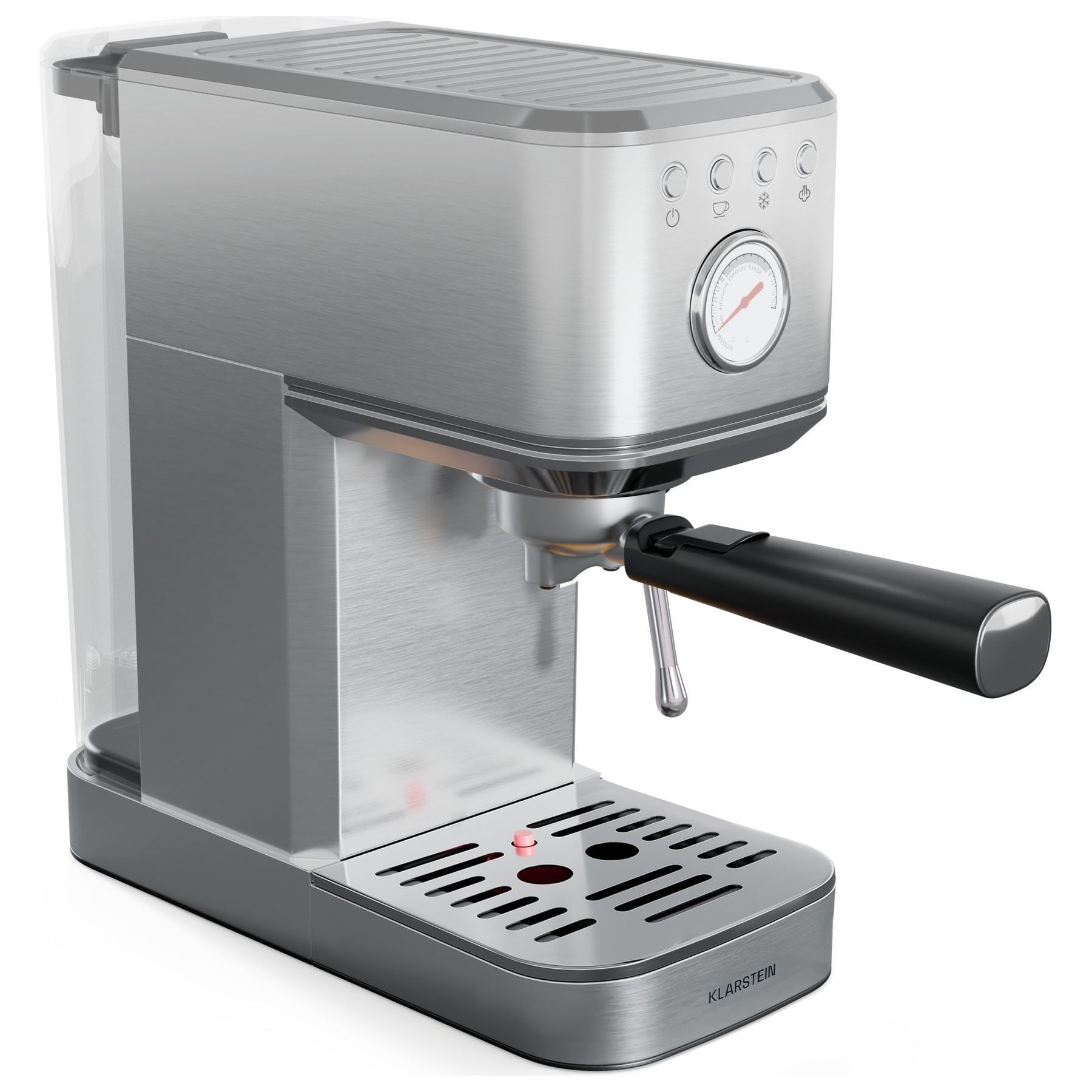Machine à expresso KLARSTEIN SteelPresso Slim 20 bars 1,2L 1350W Gris