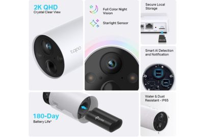 Caméra de surveillance TP-LINK Wifi C420+Hub Tapo H200