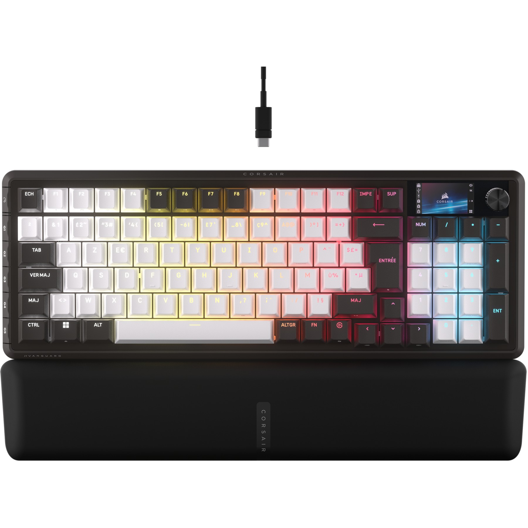 Clavier gamer CORSAIR VANGUARD 96 gaming Dual Tone