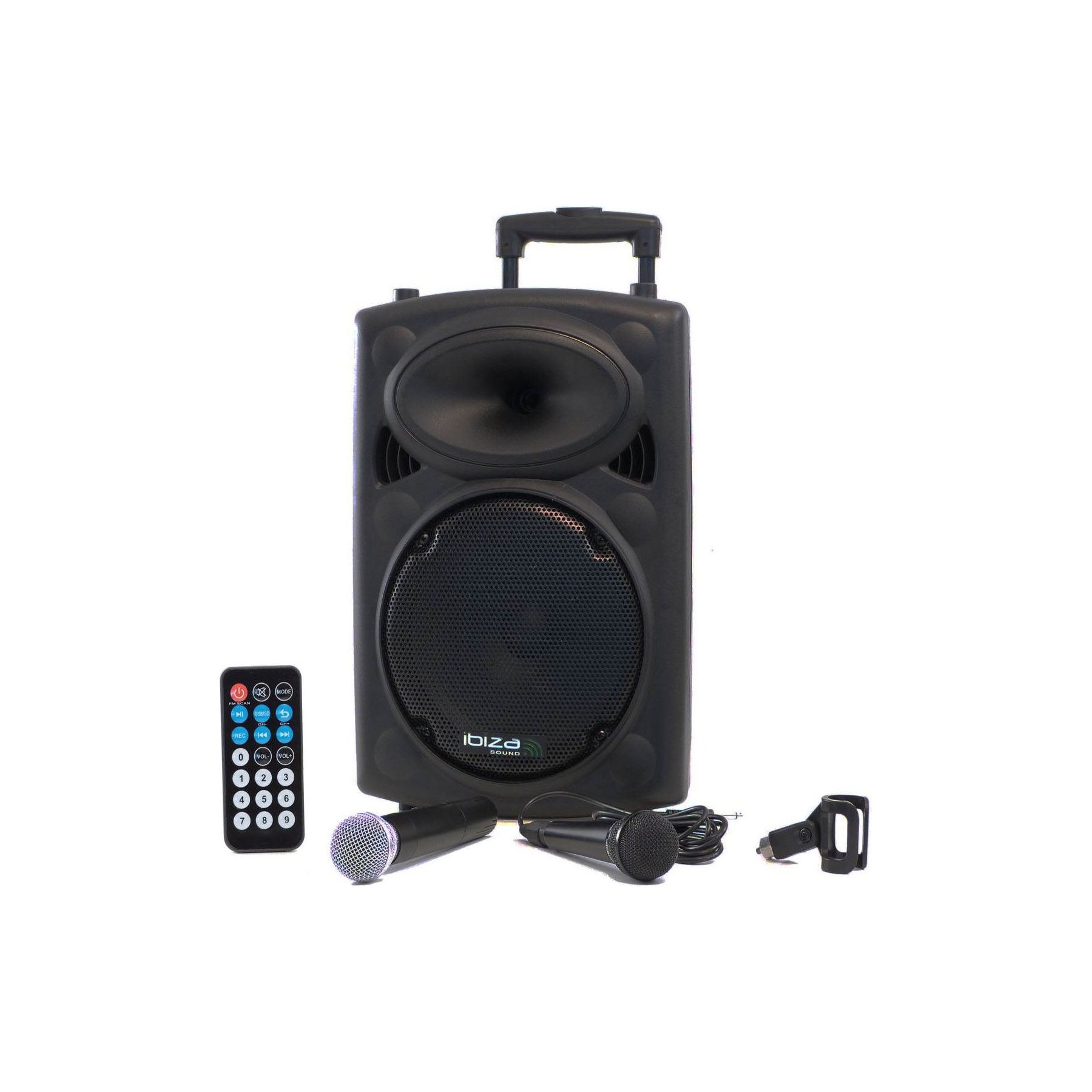 Enceinte sono IBIZA Karaoké mobile 500W USB/MP3 IBIZA PORT10