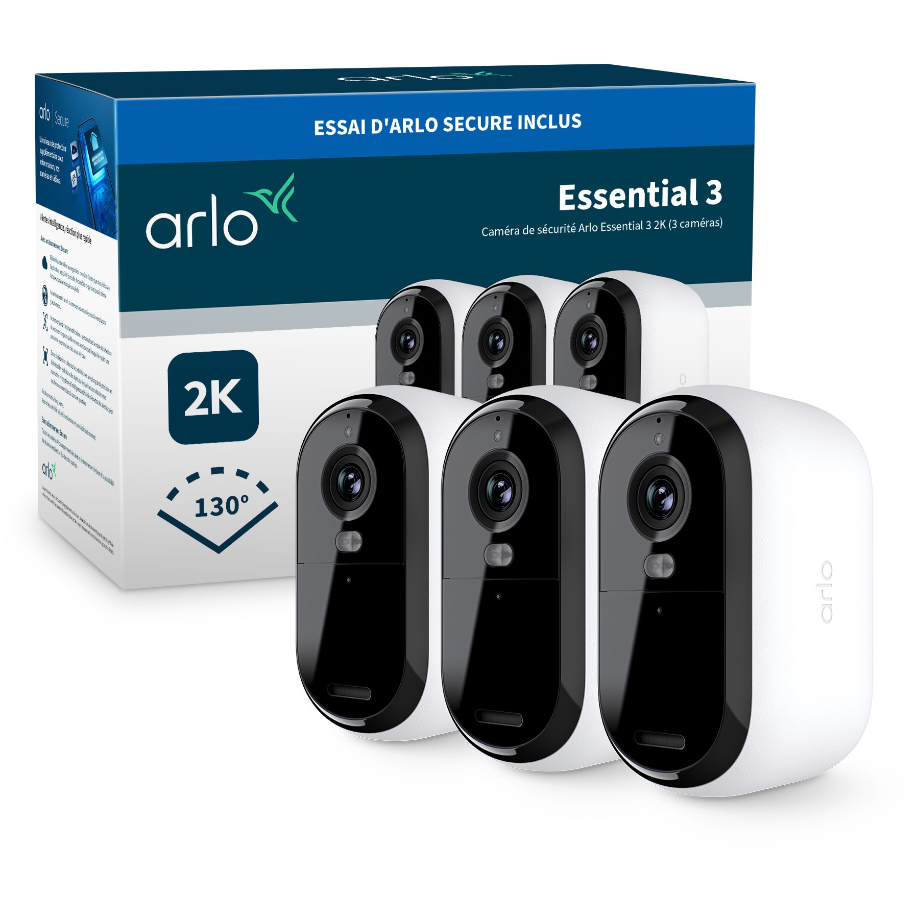 Caméra de surveillance ARLO 3 caméras ext Essential3 2k