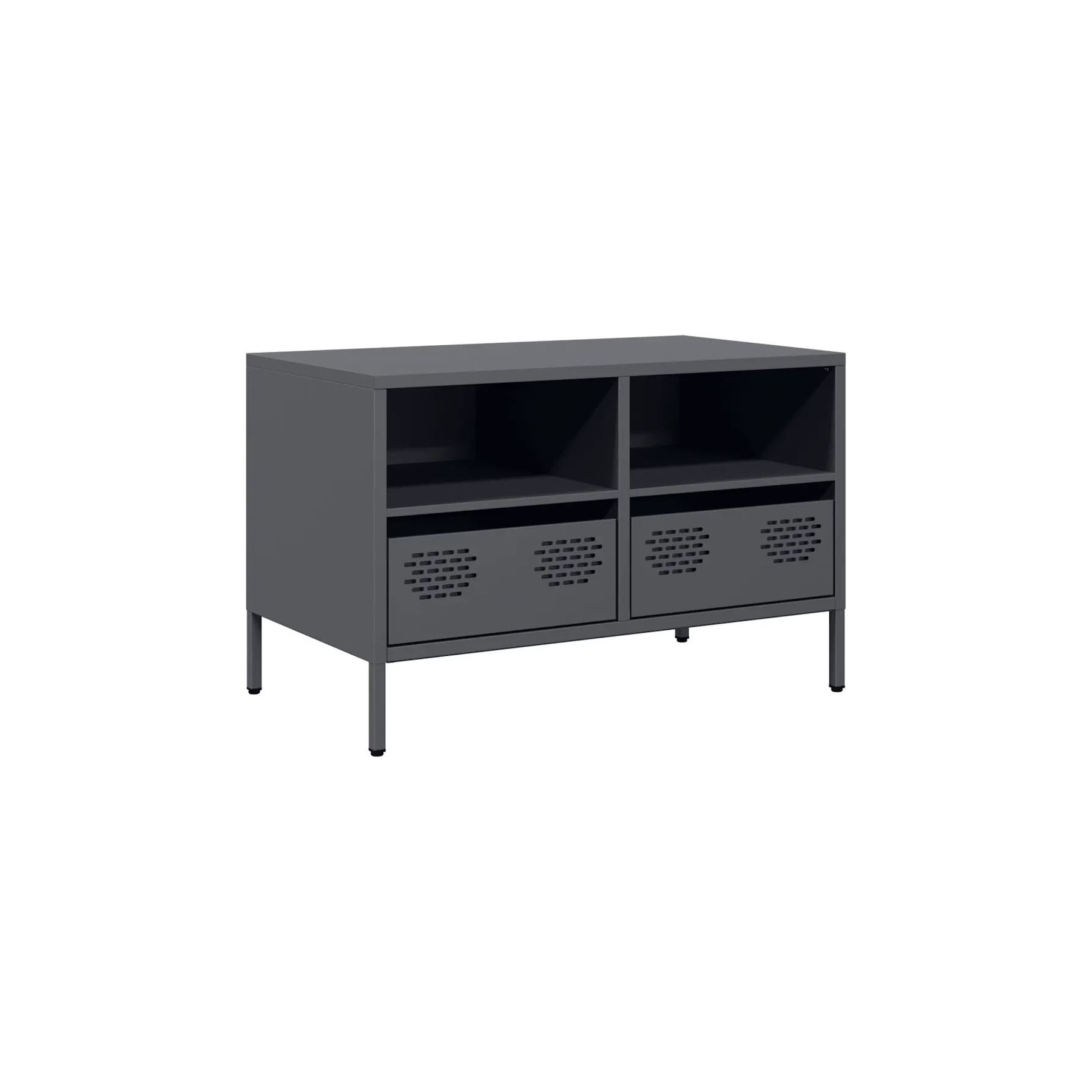 Meuble TV HELLOSHOP26 Meuble TV industriel avec rangement 68 x