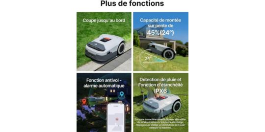 Robot tondeuse ANTHBOT Genie 800 sans fil périphérique, 800 m² de superficie