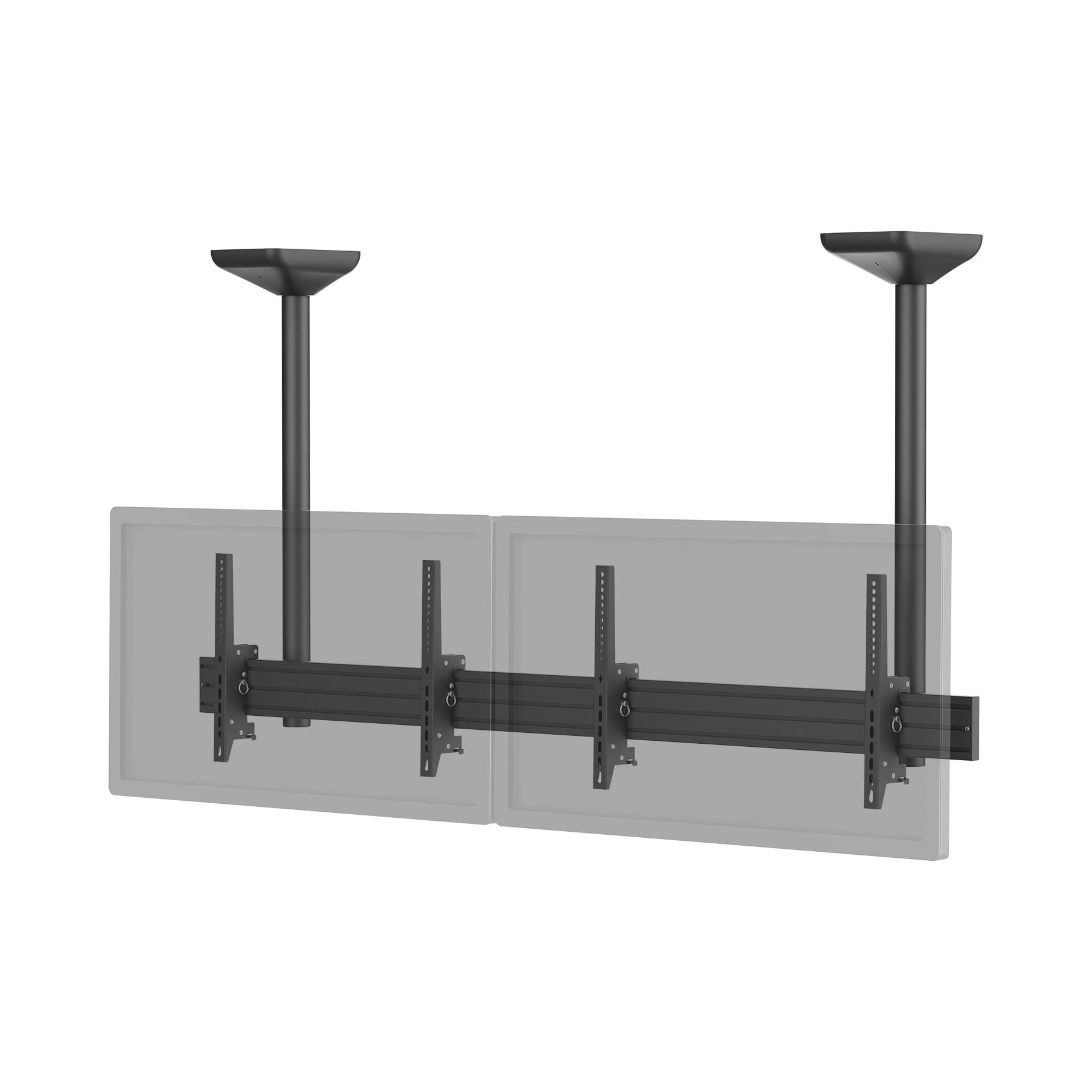 Support plafond TV KIMEX 2 TV 45''- 55'' Hauteur 100 cm, noir