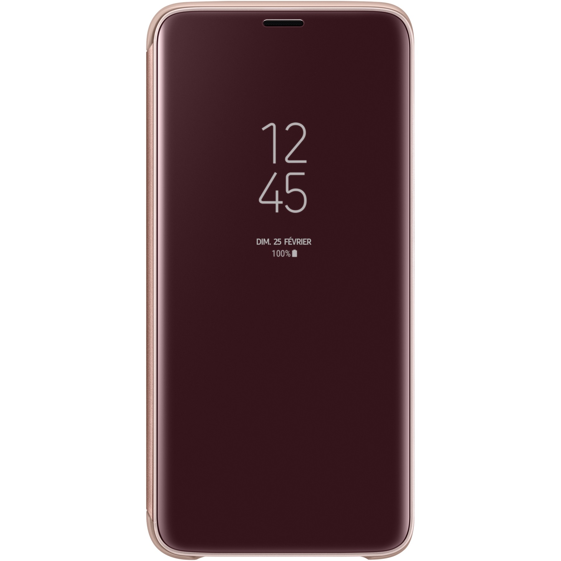 Etui SAMSUNG Clear View Cover S9+ Or Fonction Stand