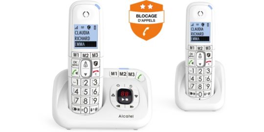 Téléphone sans fil ALCATEL XL785 Voice Duo Blanc