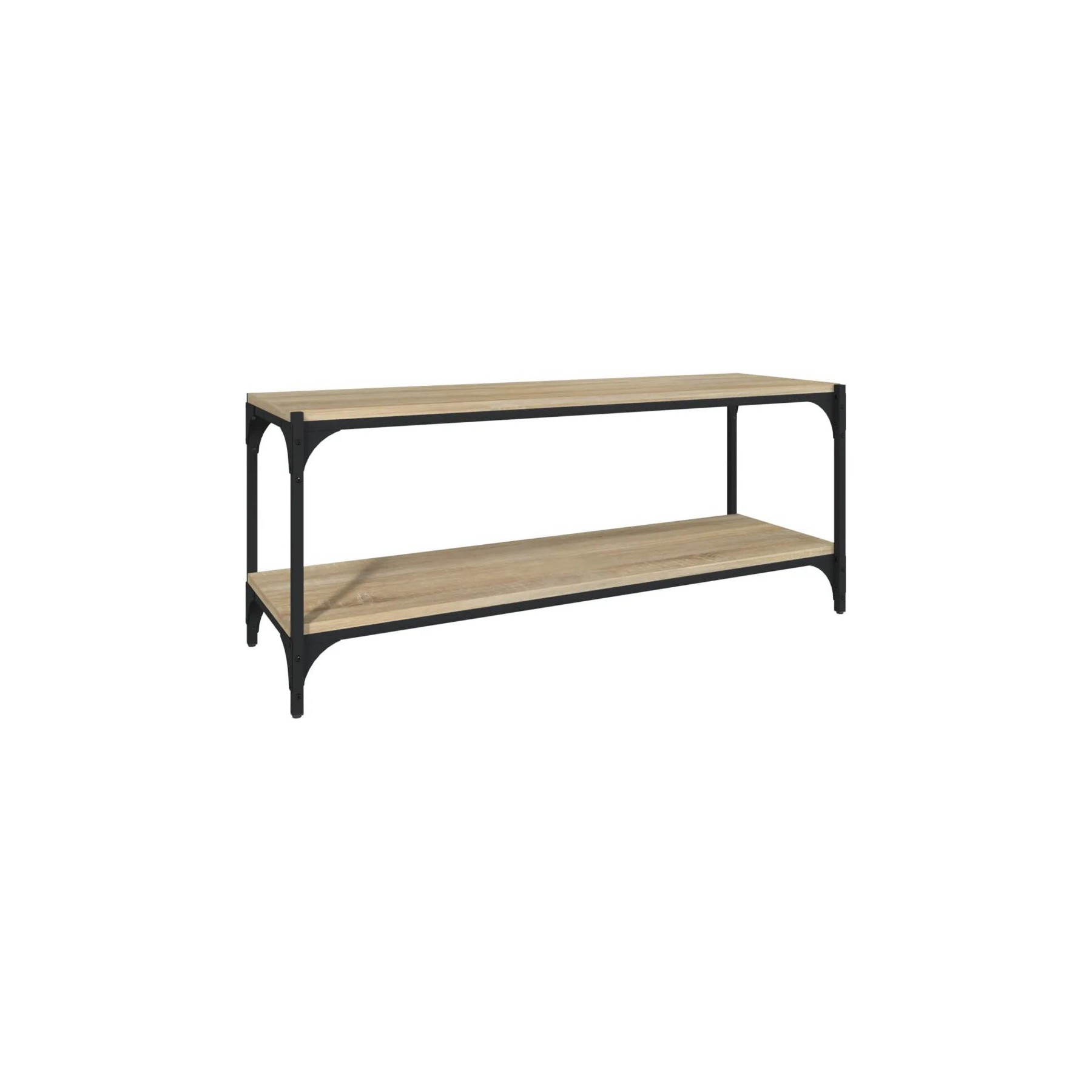Meuble TV HELLOSHOP26 Meuble TV style industriel 100 x 33 x 41