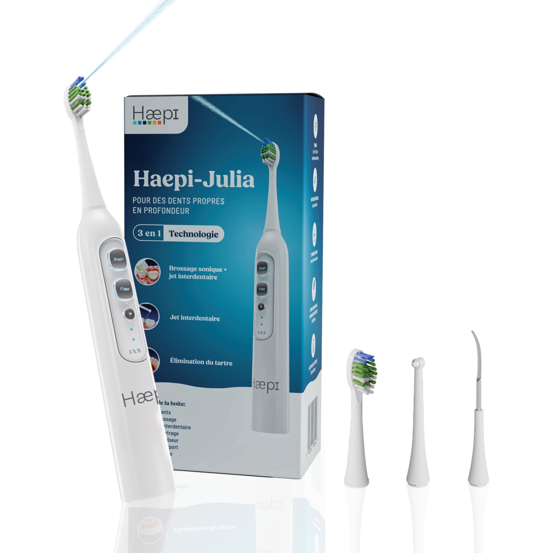 Brosse à dents électrique HAEPI Hi Julia White