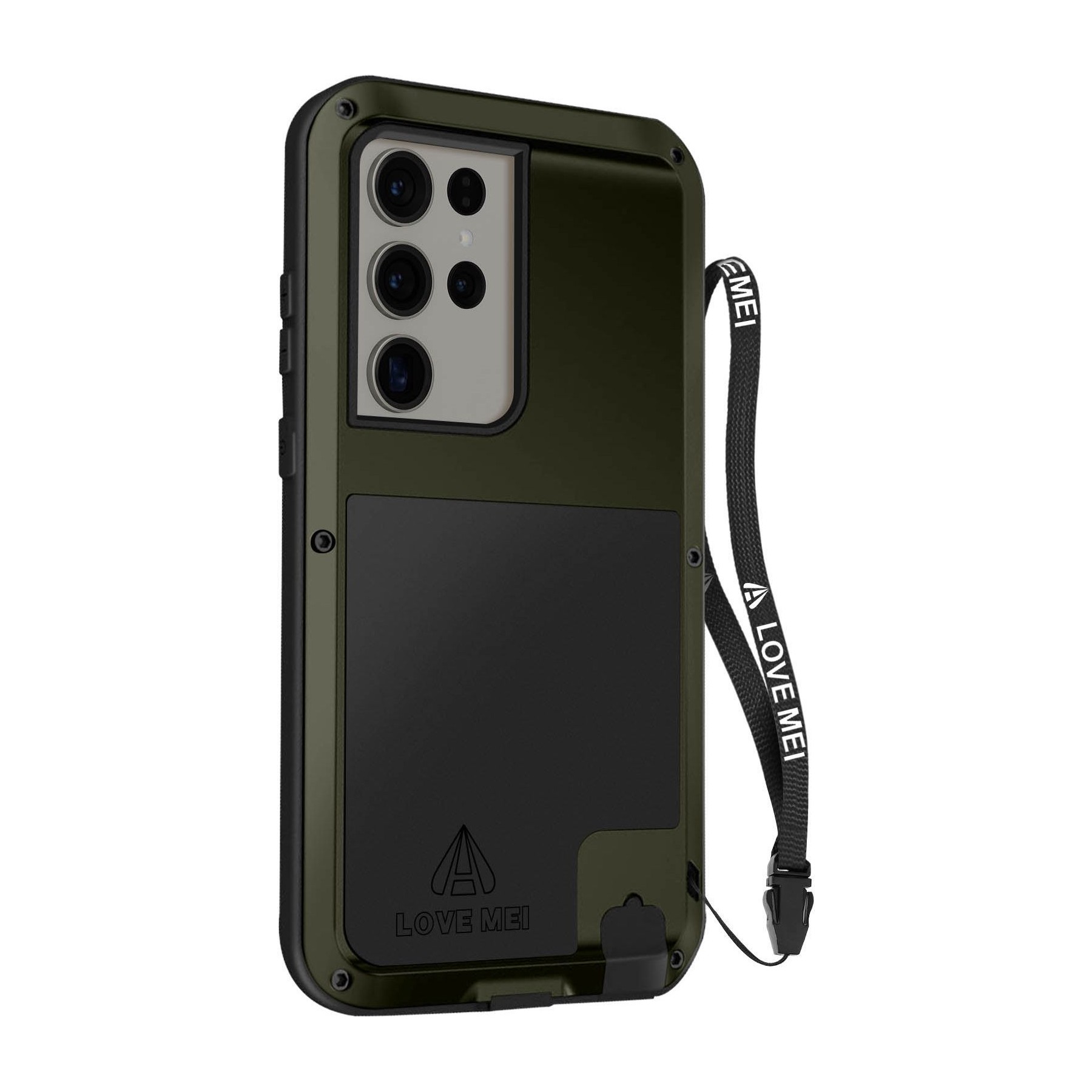 Coque LOVE MEI Antichoc Kaki Samsung S23 Ultra
