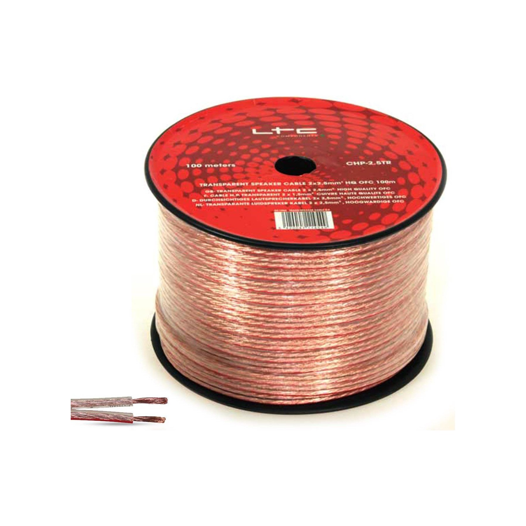 LTC Cable HP/Enceintes HQ 2 X 2,5 MM² 100 M