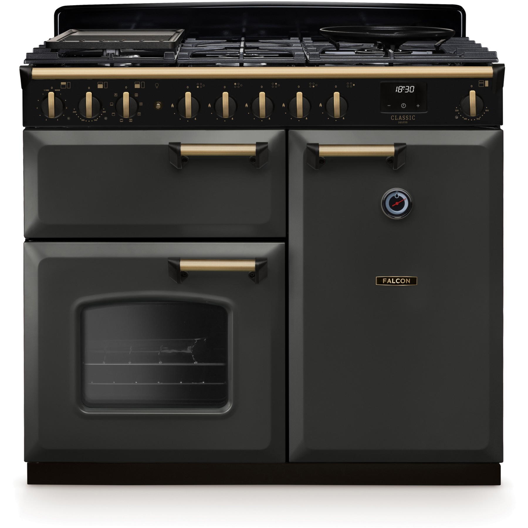 Piano de cuisson gaz FALCON NGC TAB GAZ 100 CM ARDOISE LAITON ANTIQU