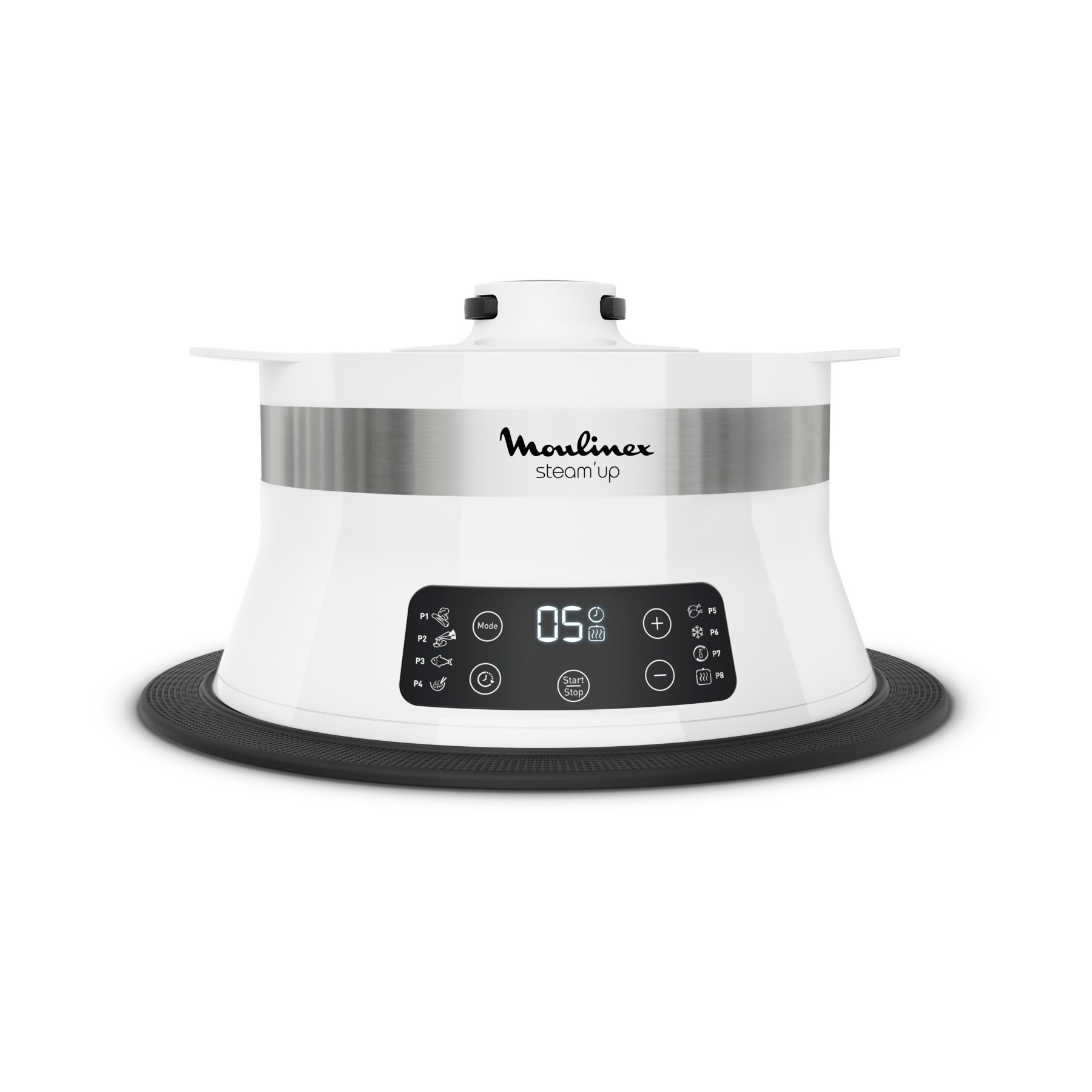Cuiseur MOULINEX VJ504010R steam up blanc inox 8 programmes automatiques Reconditionné