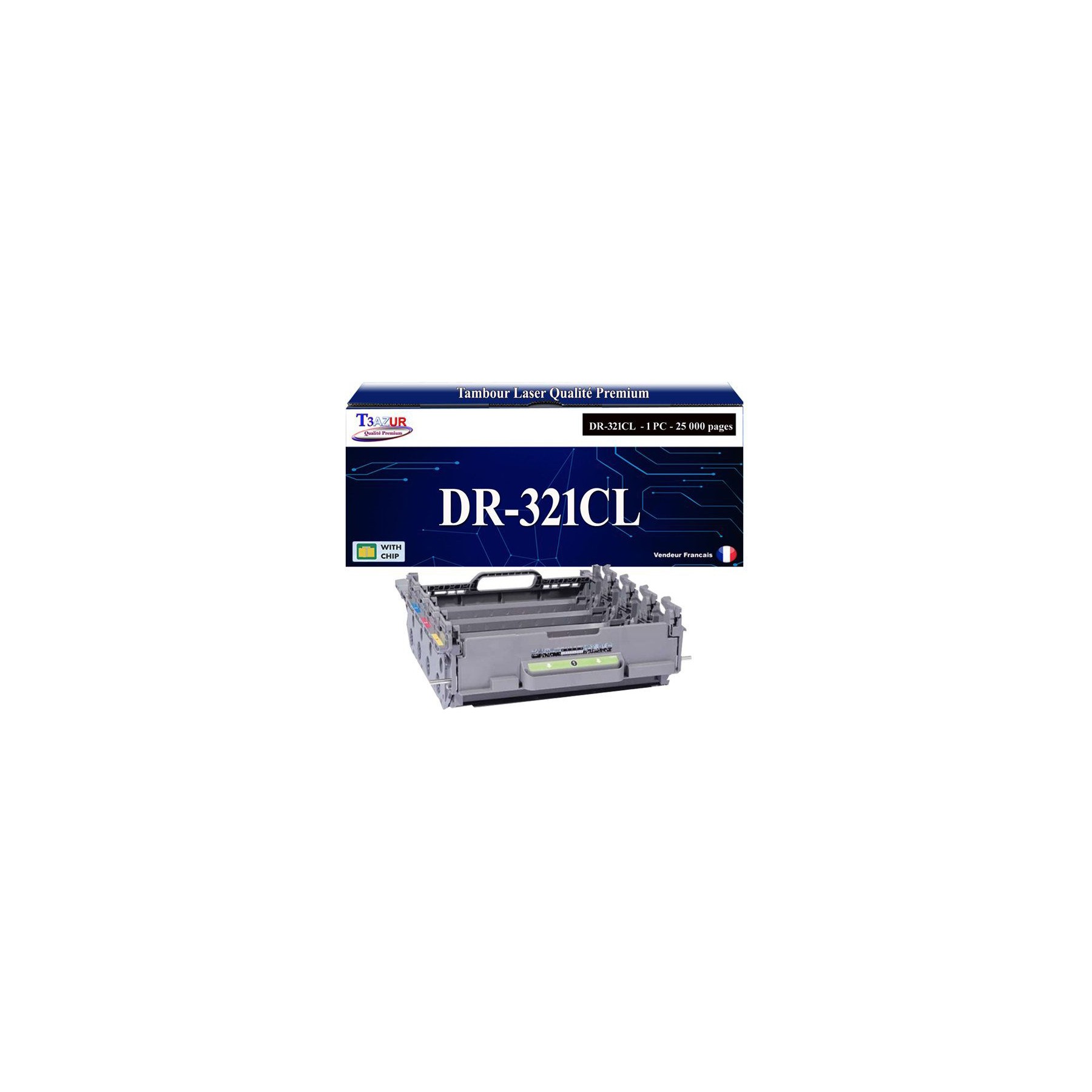 Toner T3AZUR Pour Brother DR321, DR-321