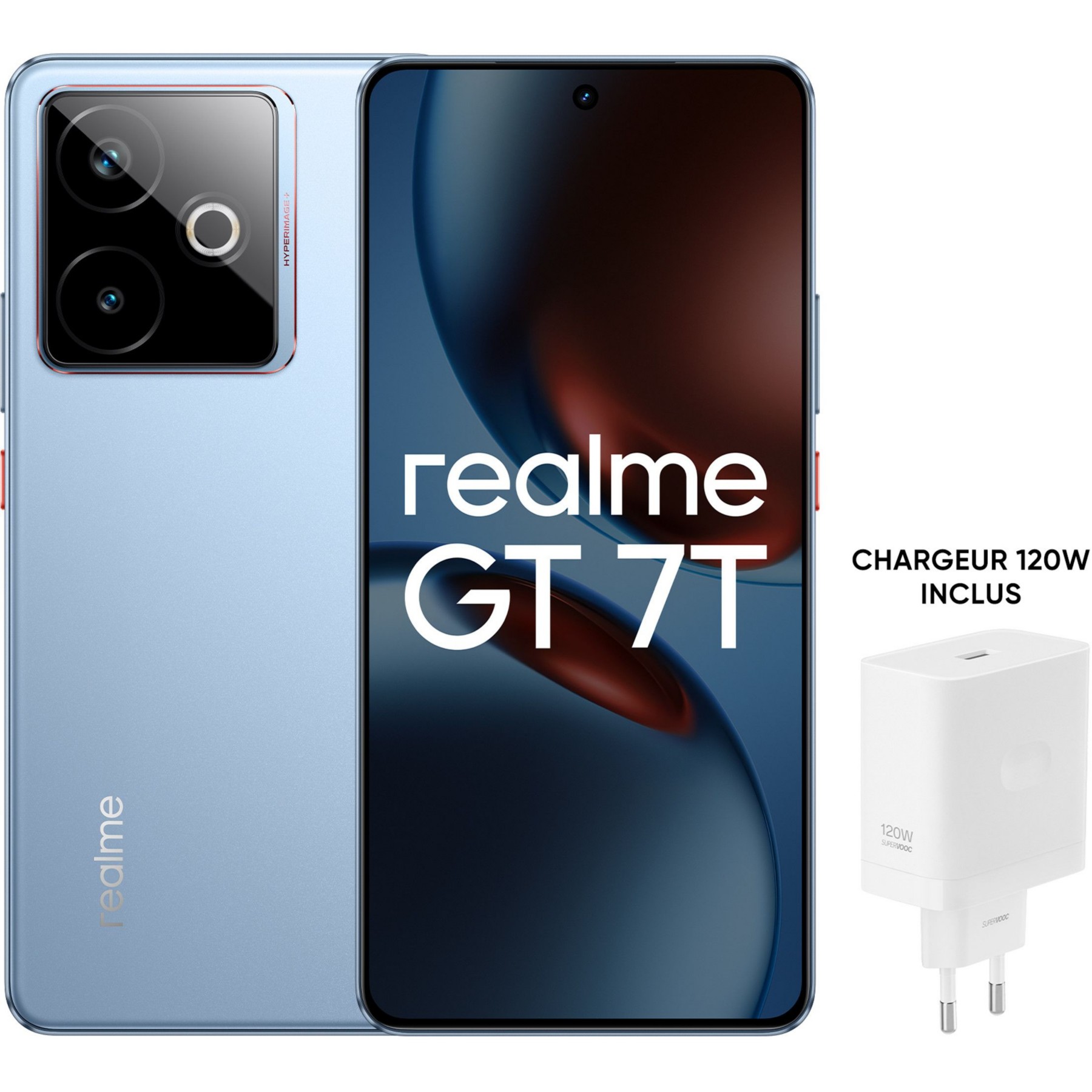 Smartphone REALME Pack GT7T Bleu 512Go + Chargeur 120W 5G