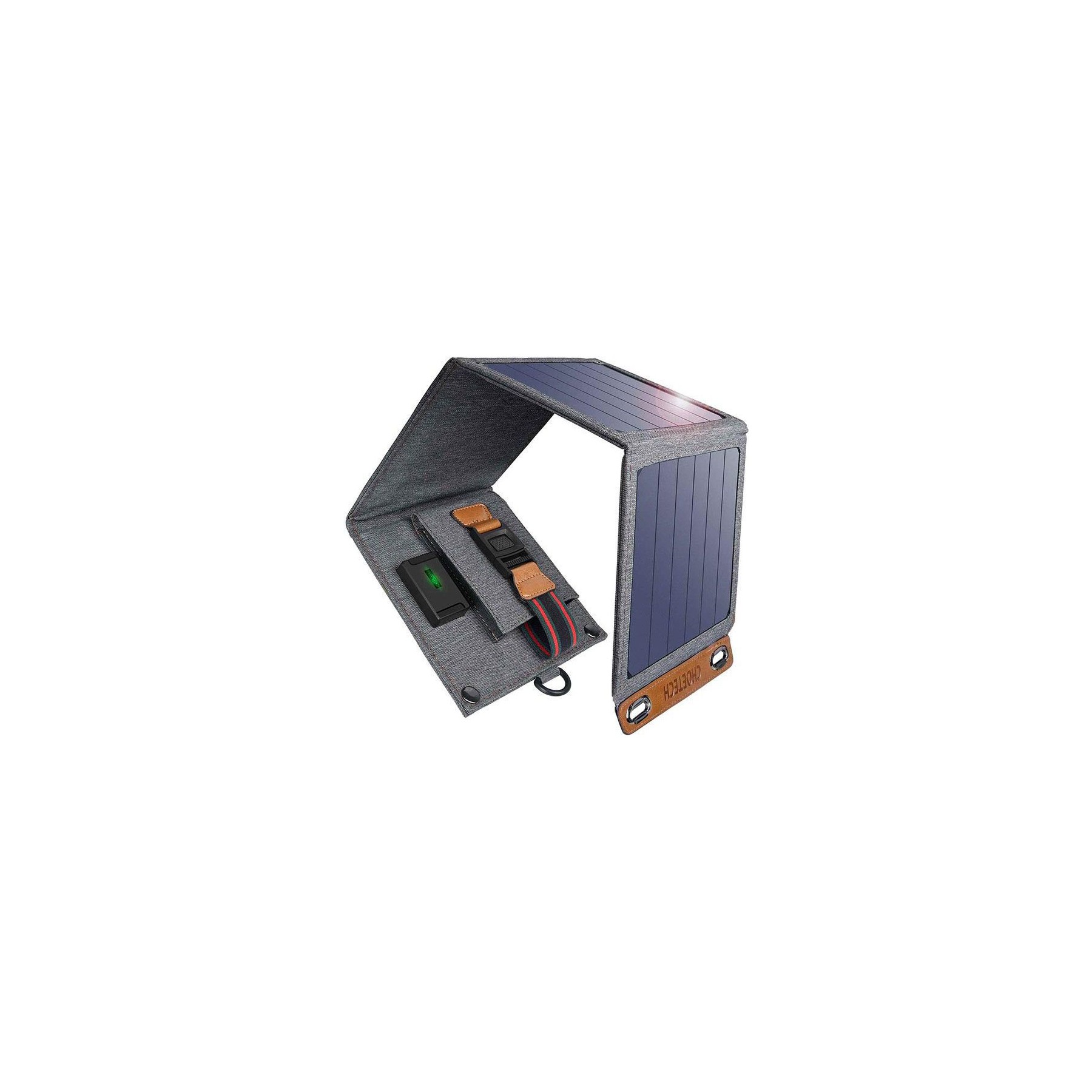 Chargeur solaire CHOETEC Panneau Solaire Pliable 14W - Gris