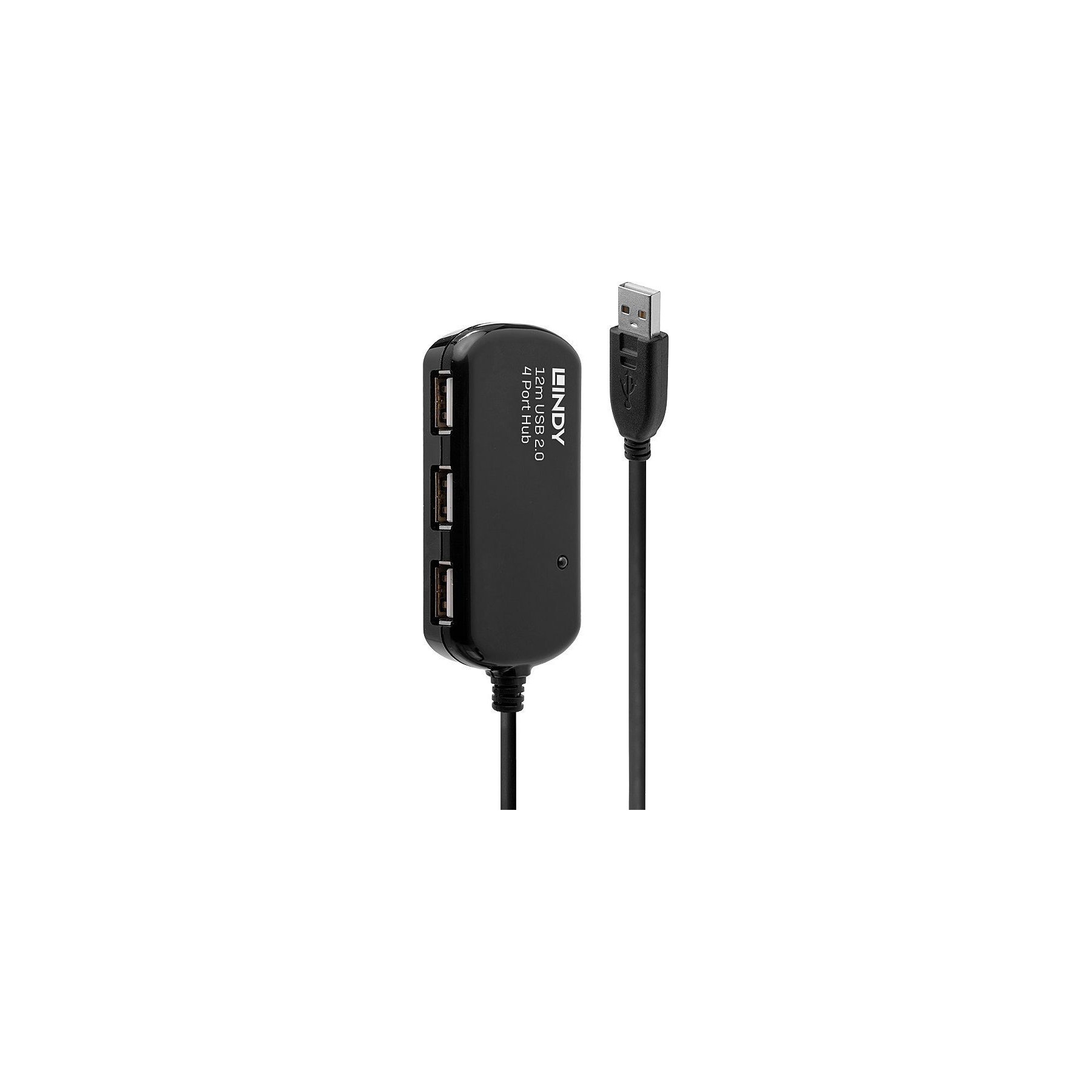 Rallonge USB LINDY active USB 2.0 Pro avec 4 ports 12m