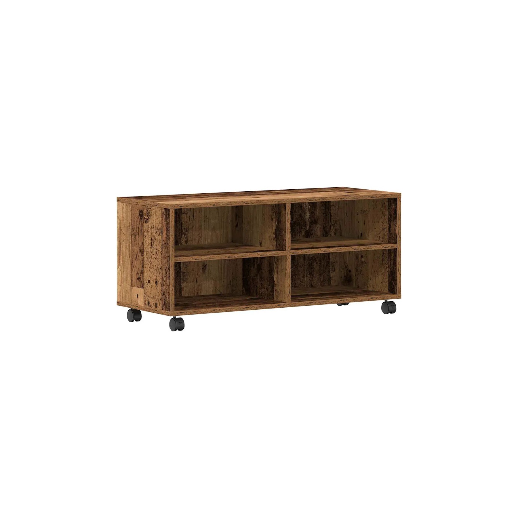 Meuble TV HELLOSHOP26 Meuble TV rectangulaire moderne rangemen