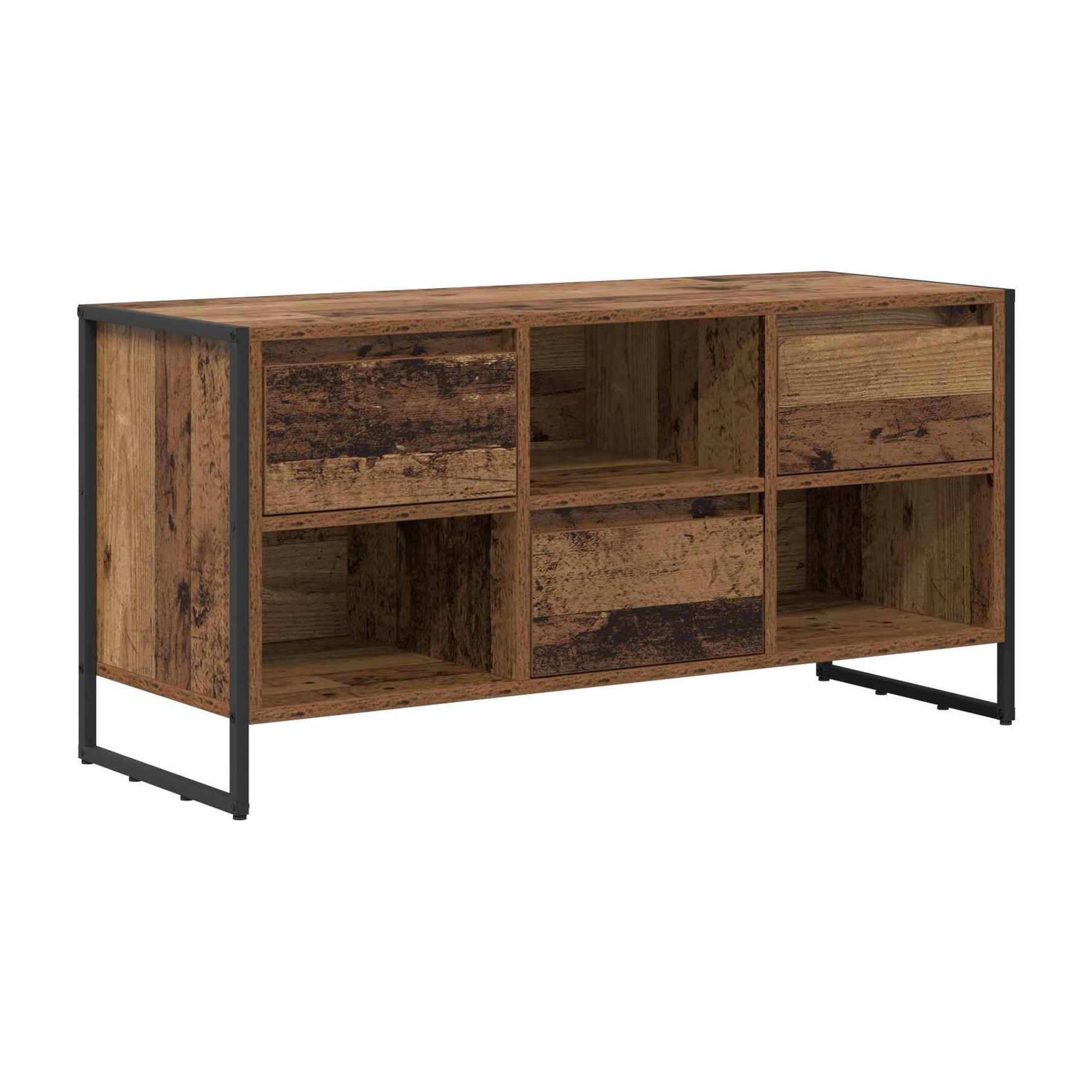 Meuble TV HELLOSHOP26 Meuble TV industriel moderne rangement f
