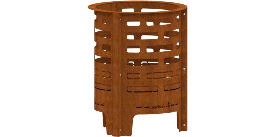 Brasero BARBECOOK Jules avec cendrier en acier corten BC-W