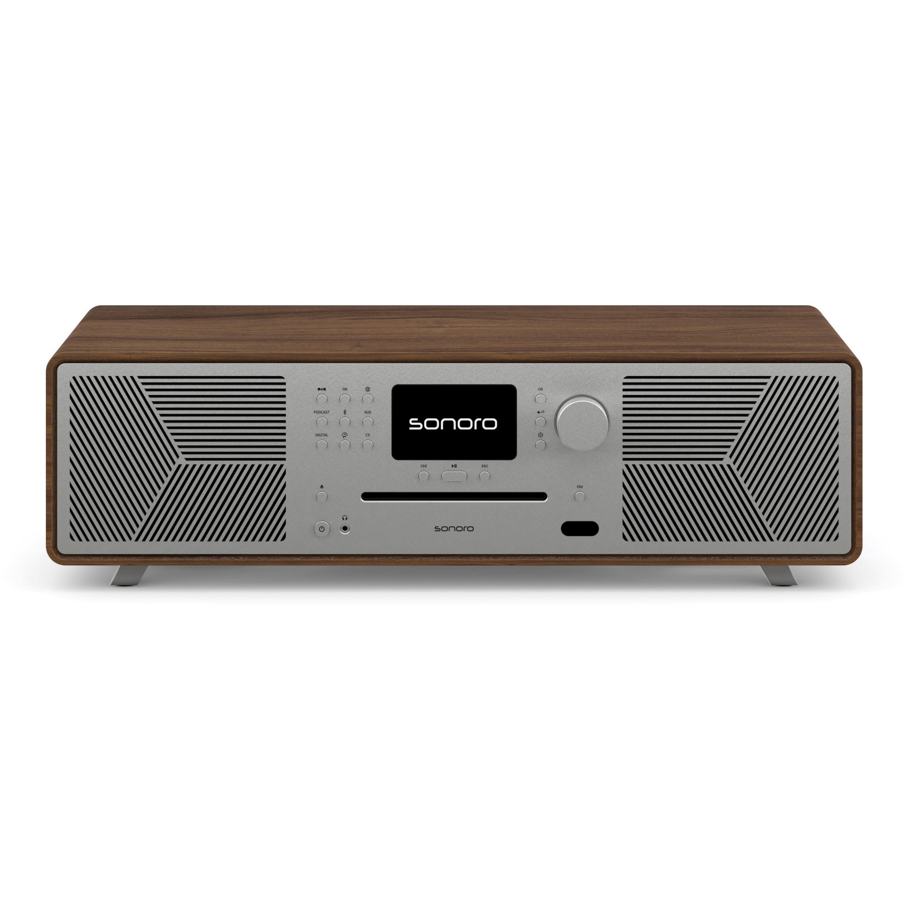 Chaîne HiFi SONORO MEISTERSTUCK (Gen 2) Noyer-Argent